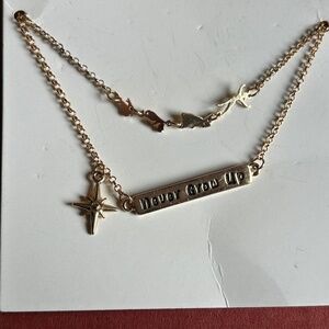 Disney Hot Topic Peter Pan Wendy Never Grow Up Necklace